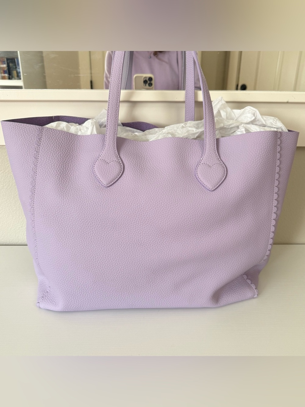 SOLD Stoney clover lane Lavender Leather Henrietta Tote